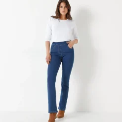 Jeans|Broek<Blancheporte Ultracomfortabele bootcut jeans, kleine lengte stone