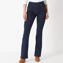 Jeans|Broek<Blancheporte Ultracomfortabele bootcut jeans, grote lengte dark blue