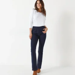 Jeans|Broek<Blancheporte Ultracomfortabele bootcut jeans, grote lengte dark blue