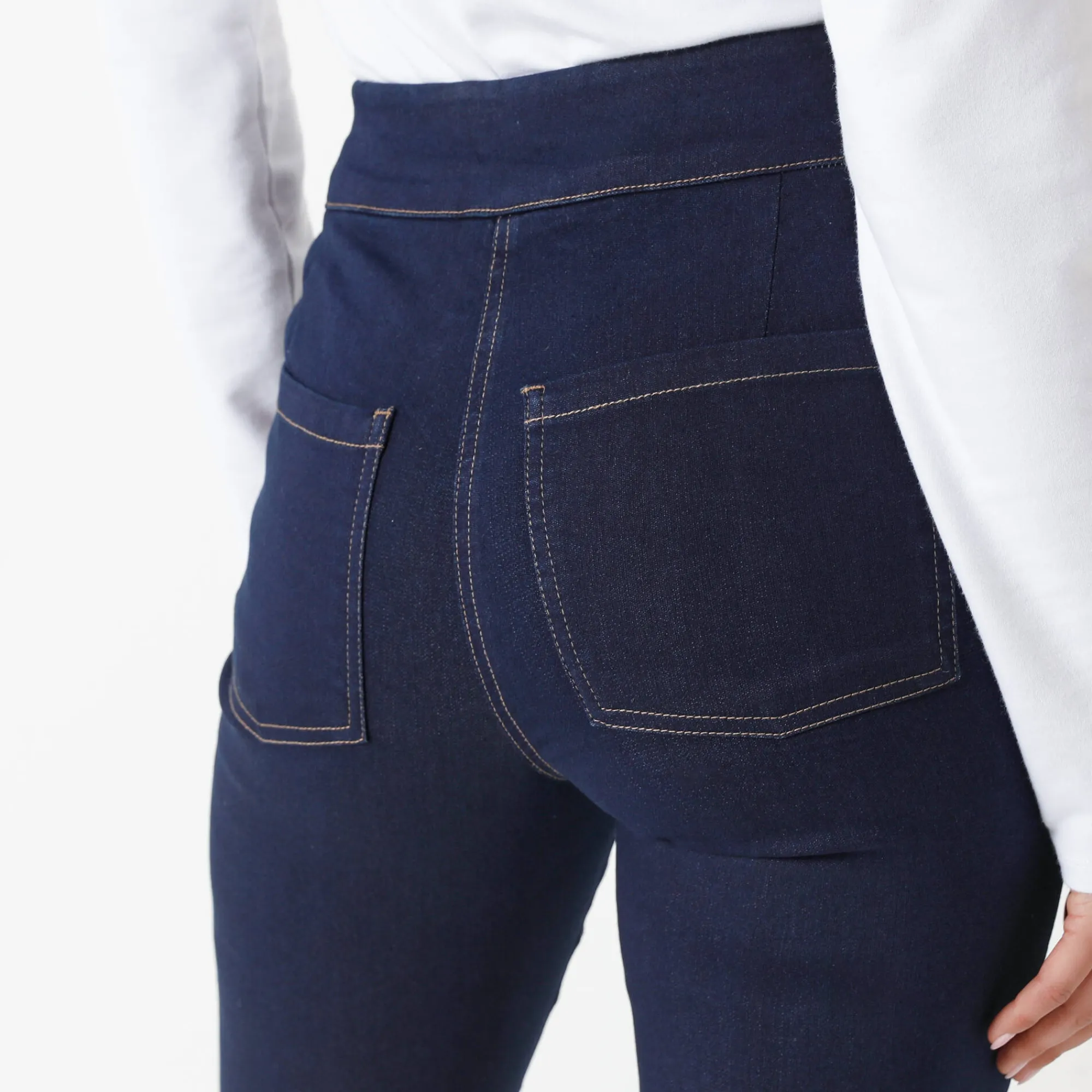 Jeans|Broek<Blancheporte Ultracomfortabele bootcut jeans, grote lengte dark blue