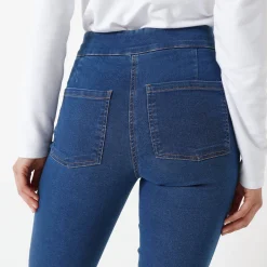 Jeans|Broek<Blancheporte Ultracomfortabele bootcut jeans, grote lengte stone