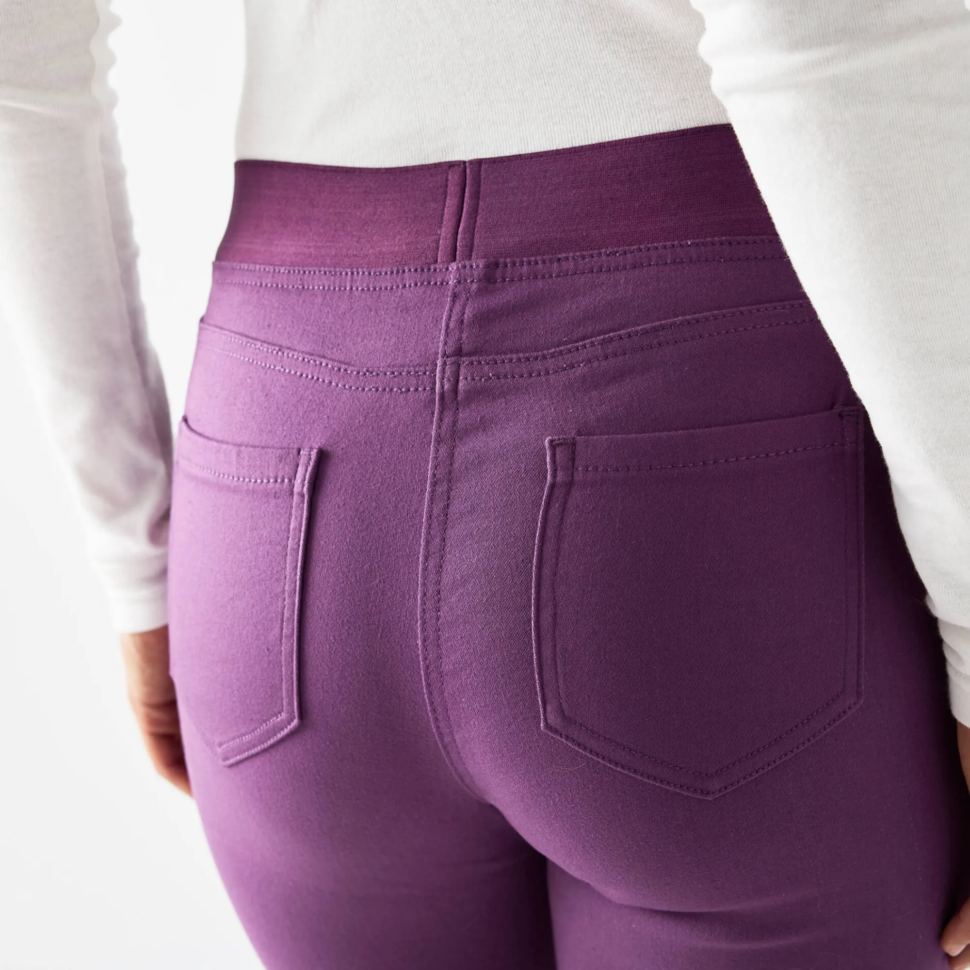 Jeans<Blancheporte Ultracomfortabele jegging met elastische taille - grote lengte pruim