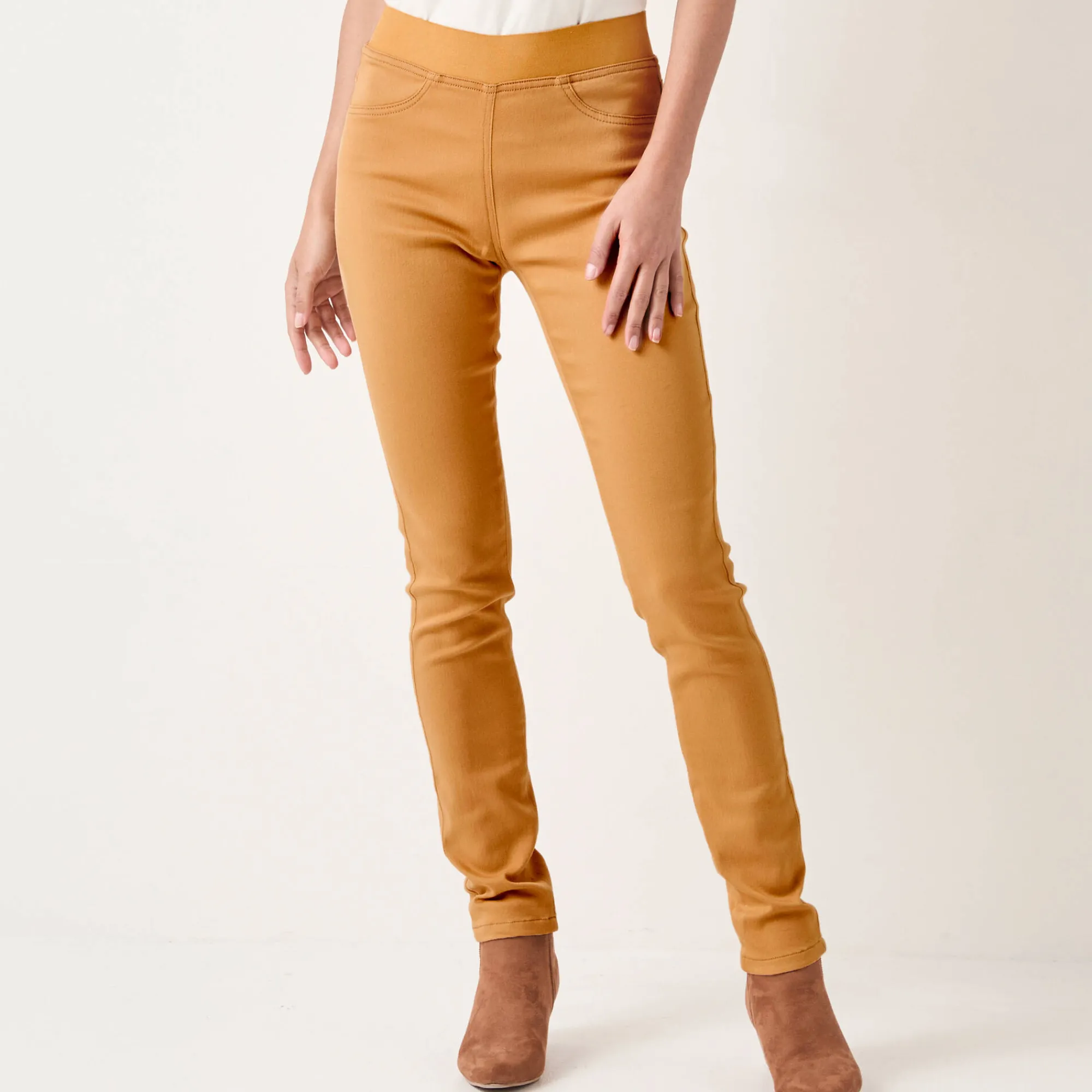 Jeans|Broek<Blancheporte Ultracomfortabele jegging met elastische taille - grote lengte kerrie