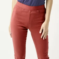 Jeans|Broek<Blancheporte Ultracomfortabele jegging met elastische taille - kleine lengte tomette