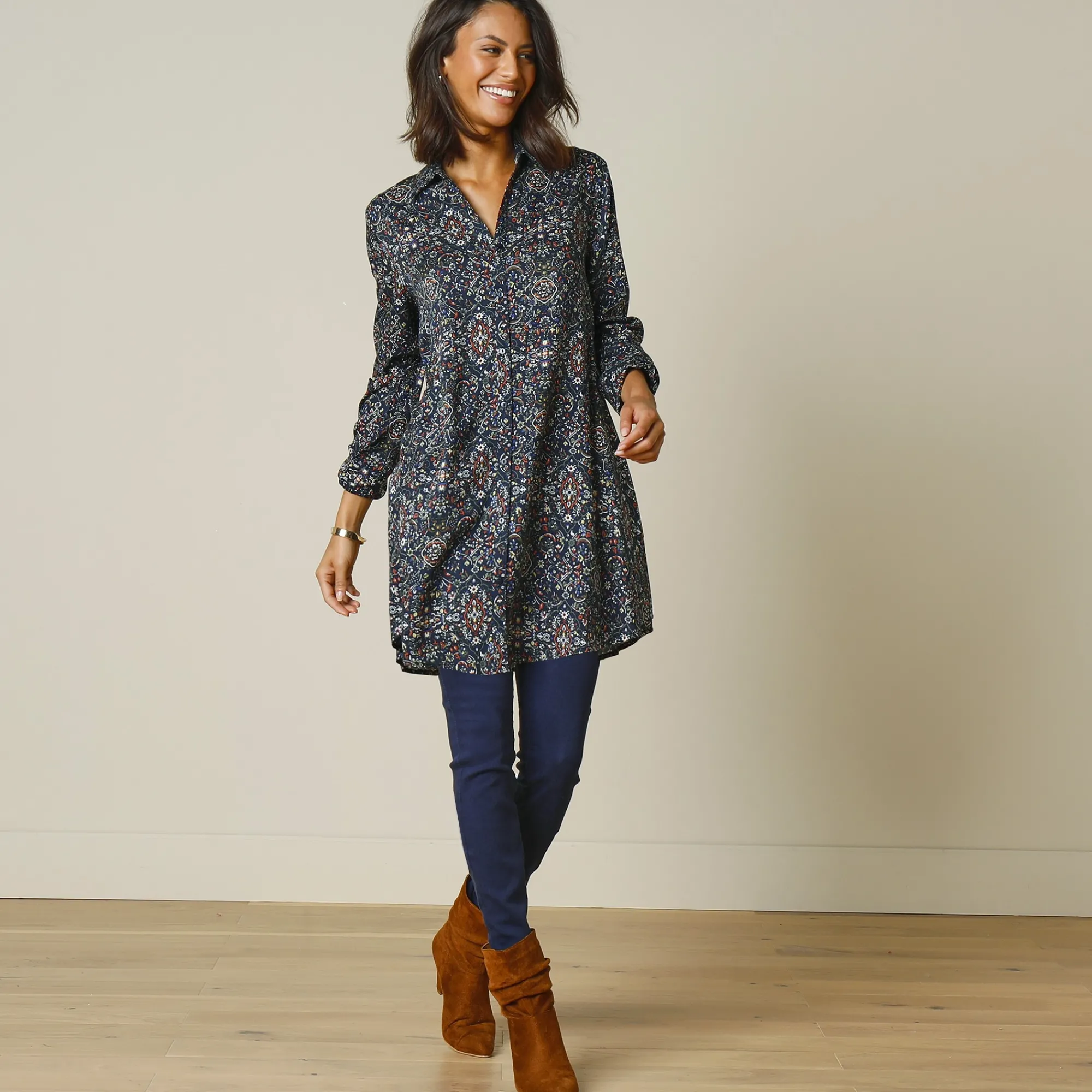 Jeans<Blancheporte Ultracomfortabele jegging met elastische taille - grote lengte marine