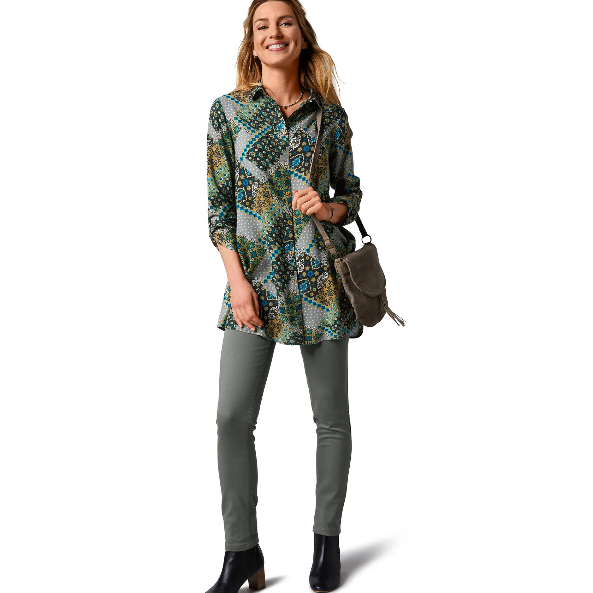 Jeans<Blancheporte Ultracomfortabele jegging met elastische taille - kleine lengte bronskleur