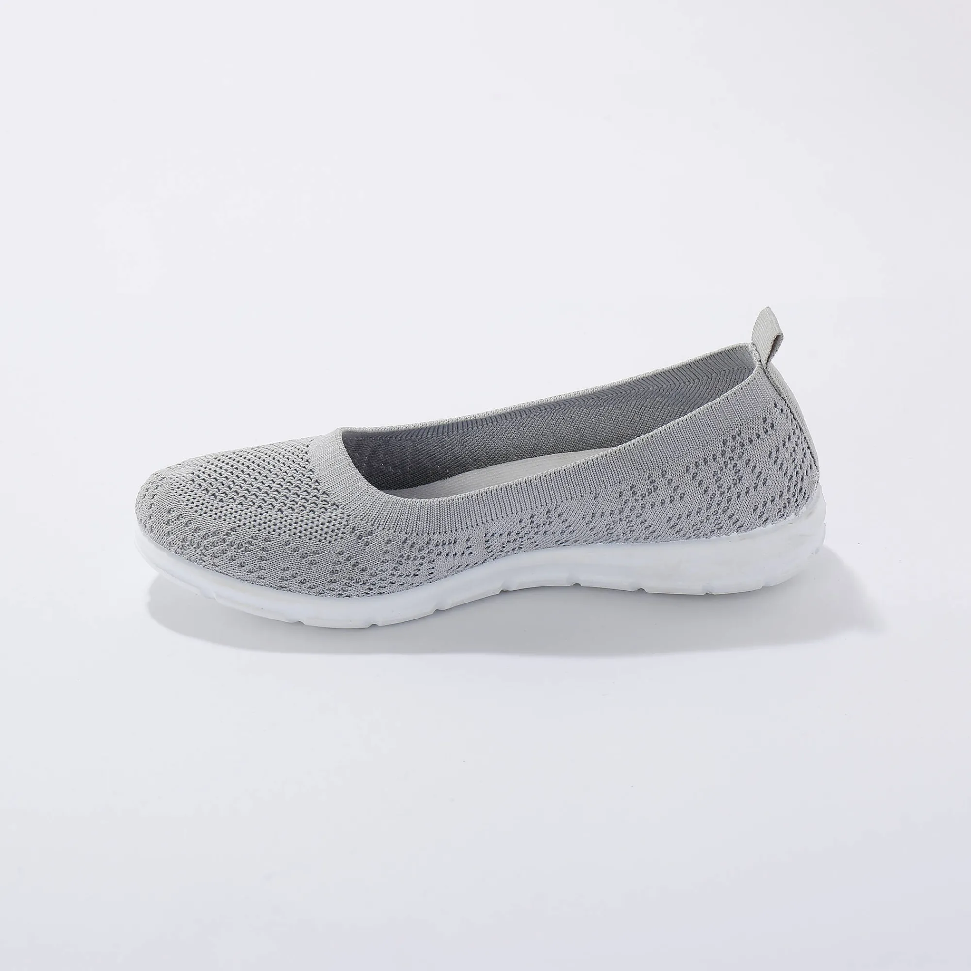 Ballerina's|Schoenen<Blancheporte Ultralichte ballerina's in mesh grijs