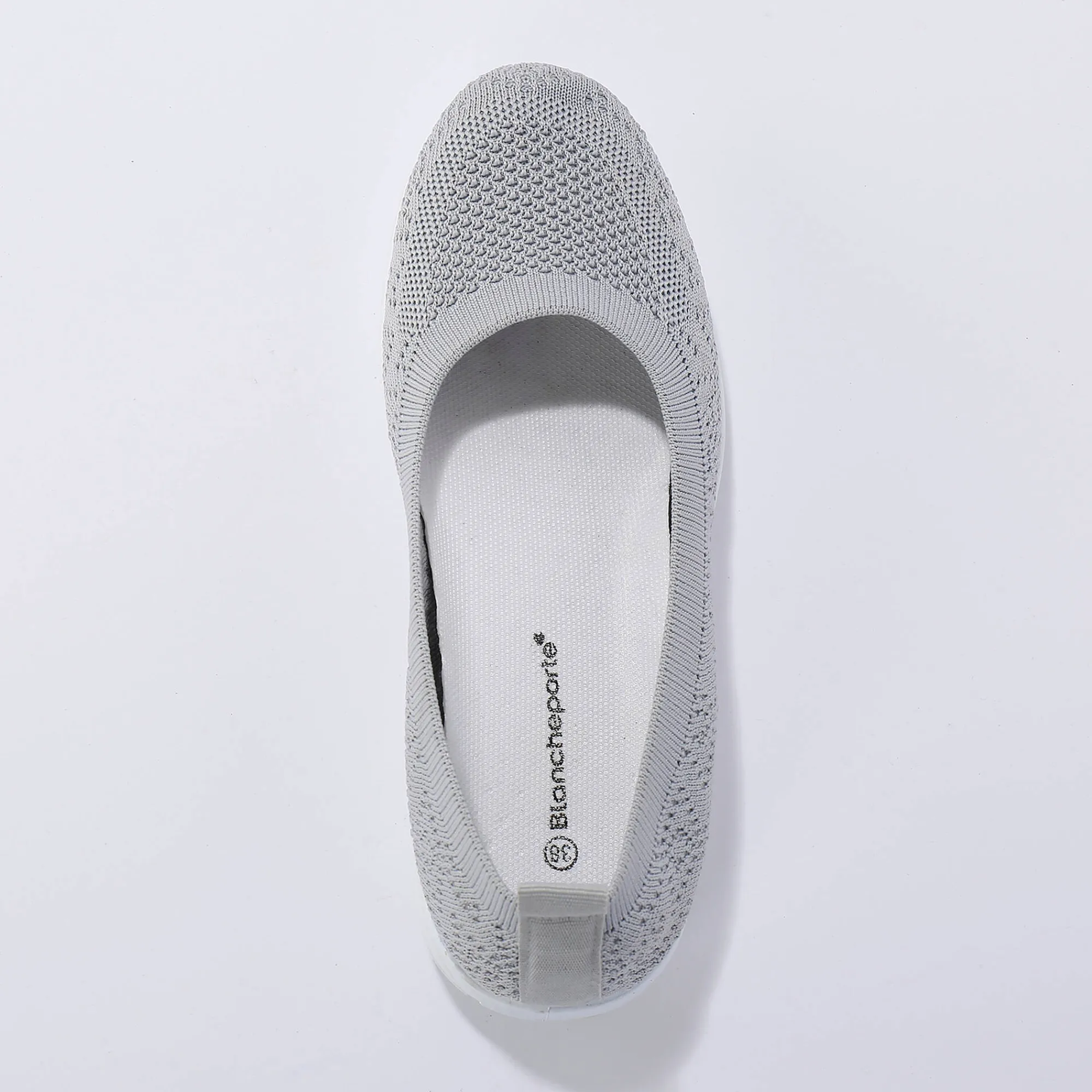 Ballerina's|Schoenen<Blancheporte Ultralichte ballerina's in mesh grijs