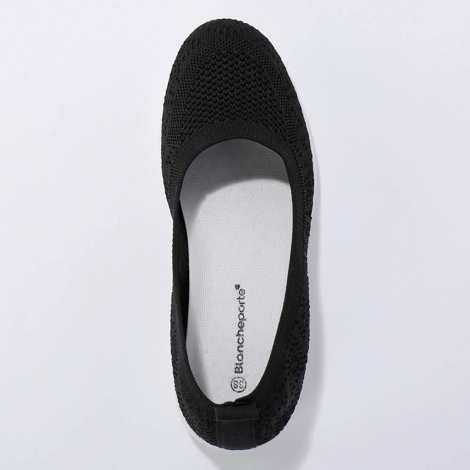 Ballerina's|Schoenen<Blancheporte Ultralichte ballerina's in mesh zwart