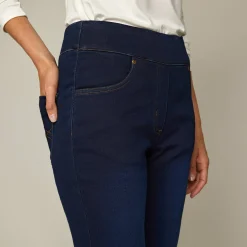 Jeans<Blancheporte Ultrarekbare bootcut jeans, tricot met jeansaspect, grote lengte dark blue