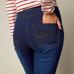Jeans<Blancheporte Ultrarekbare nauwsluitende jegging, tricot met jeansaspect dark blue