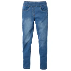 Jeans|Broek<Blancheporte Ultrarekbare nauwsluitende jegging, tricot met jeansaspect stone
