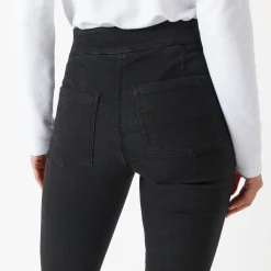 Jeans<Blancheporte Ultrarekbare rechte jegging, tricot met jeanseffect black