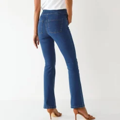 Jeans<Blancheporte Ultrarekbare rechte jegging, tricot met jeanseffect stone