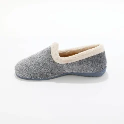 Sloffen|Sloffen<Blancheporte Ultrasoepele sloffen met pluchetouch blauw