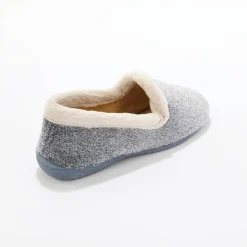 Sloffen|Sloffen<Blancheporte Ultrasoepele sloffen met pluchetouch blauw
