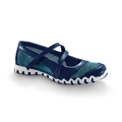 Ballerina's|Schoenen<Blancheporte Ultrasoepele sportballerina's met scratchsluiting marine