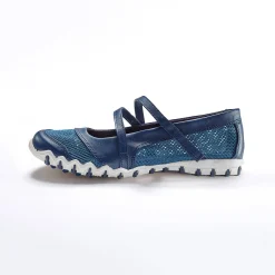 Ballerina's|Schoenen<Blancheporte Ultrasoepele sportballerina's met scratchsluiting marine