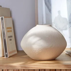 Decoratieartikel<Blancheporte Vaas in keramiek met steeneffect naturel