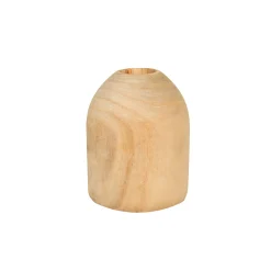 Decoratieartikel<Blancheporte Vaas in onbewerkt in potvorm - hoogte 15 cm hout