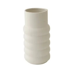 Decoratieartikel<Blancheporte Vaas in mineraalkeramiek wit