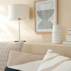 Decoratieartikel<Blancheporte Vaas in mineraalkeramiek wit