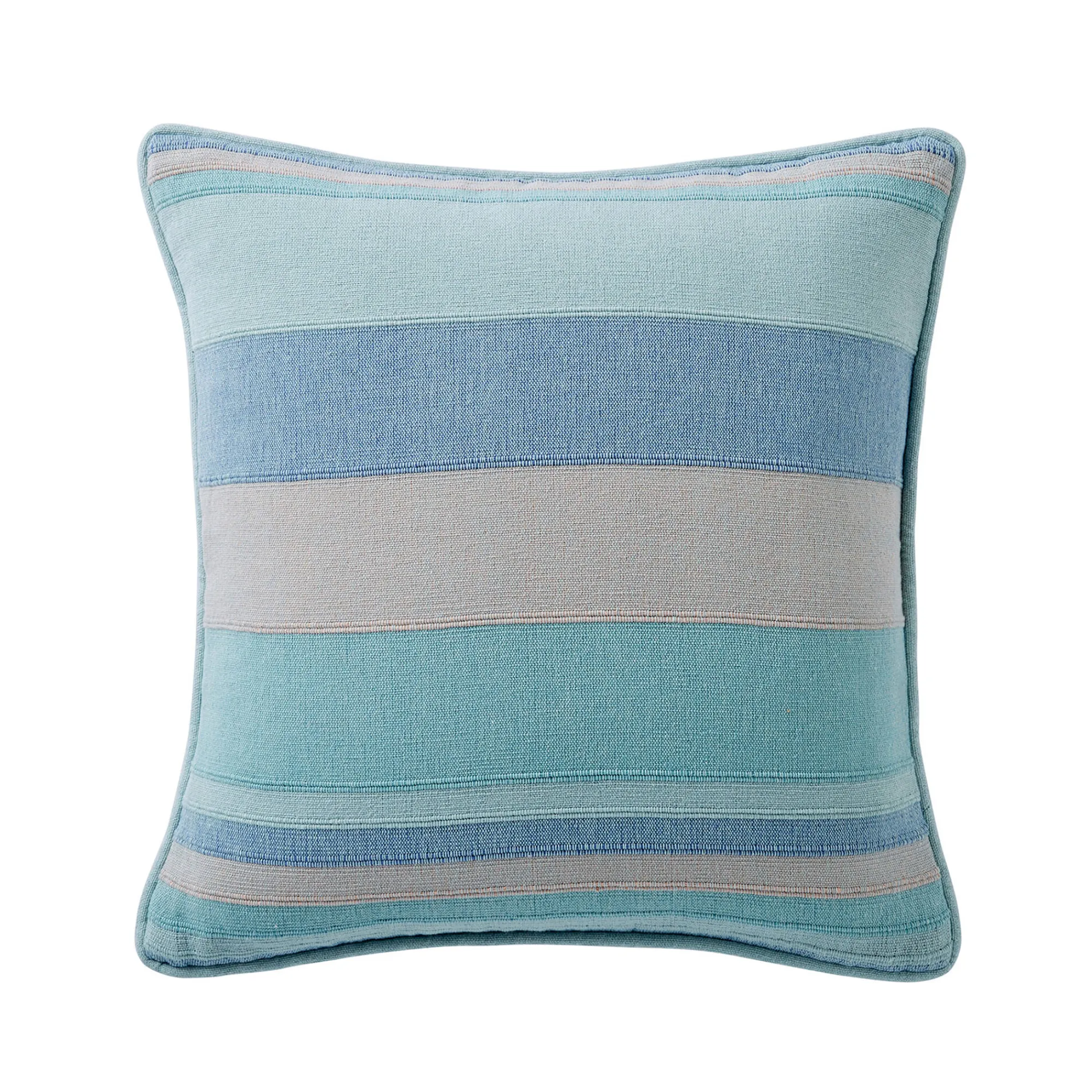 Kussenhoes<Blancheporte Veelkleurig artisanaal geweven kussenhoes - set van 2 celadon