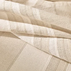 Zeildoekstof<Blancheporte Veelkleurig artisanaal geweven sprei of plaid zandkleur