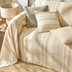 Kussenhoes<Blancheporte Veelkleurig artisanaal geweven kussenhoes - set van 2 zandkleur