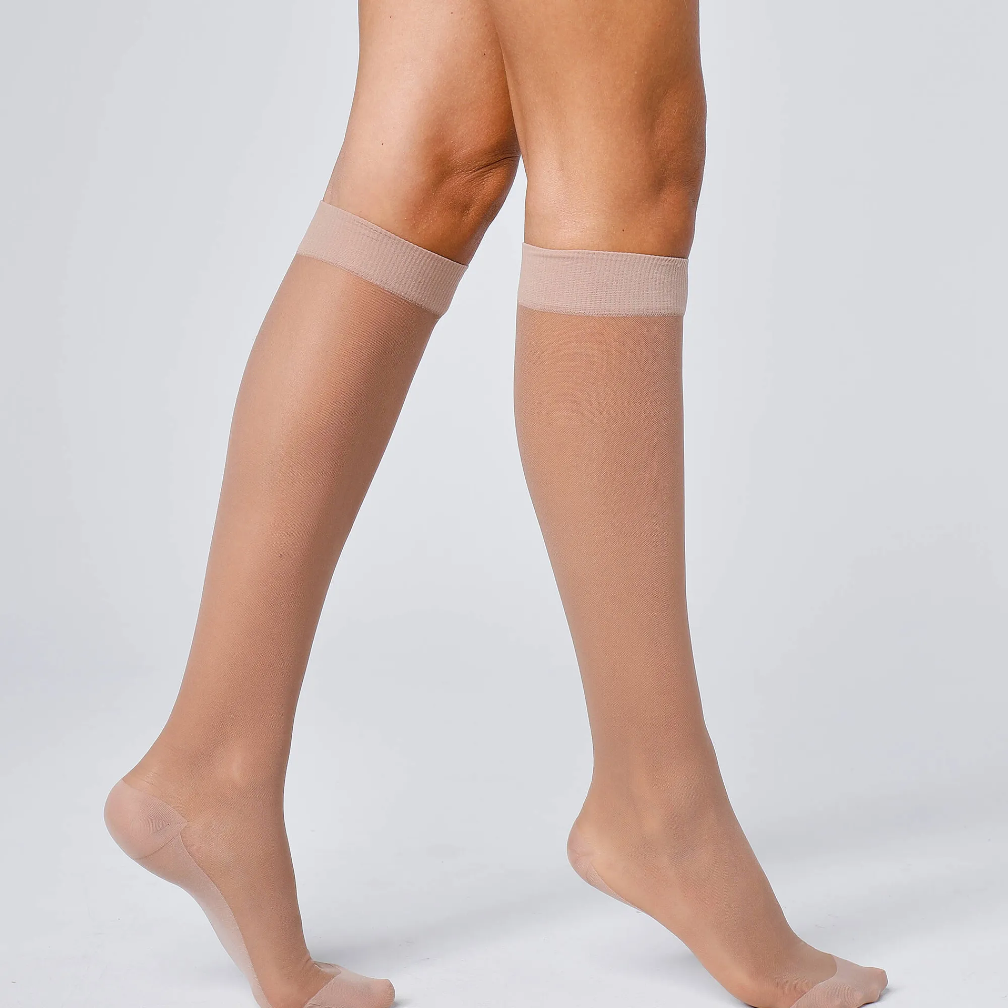Panty’s, Kniekousen En Sokken<Blancheporte Vermoeidheidswerende kniekousen 70 denier - set van 2 paar beige