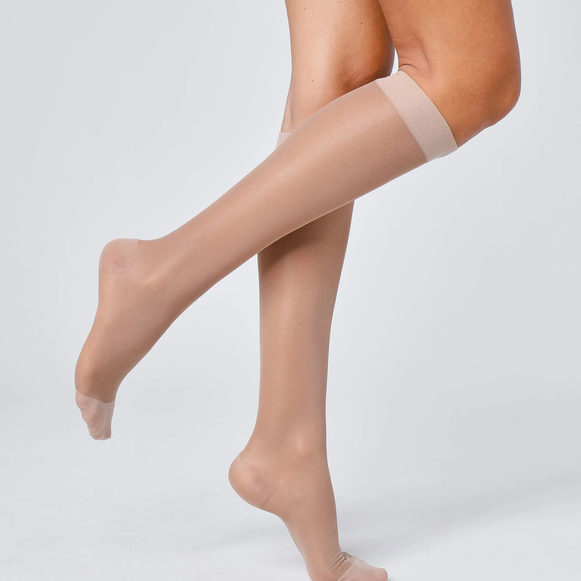 Panty’s, Kniekousen En Sokken<Blancheporte Vermoeidheidswerende kniekousen 140 denier - set van 2 paar beige