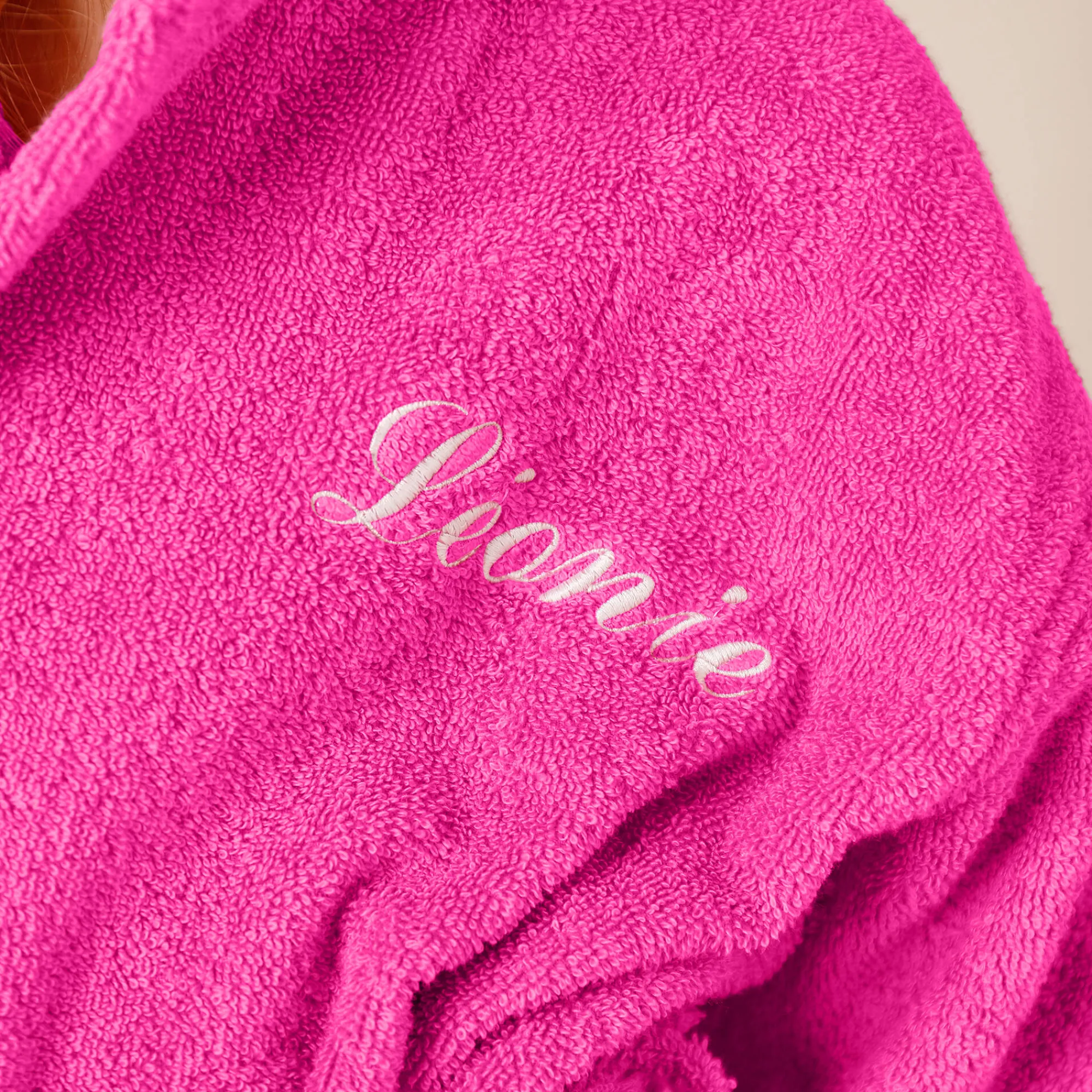 Badjas|Handdoek En Badlaken Kids<Colombine des petits Vermommingsbadjas voor kids met eenhoornmotief en kap, personaliseerbaar fuchsia