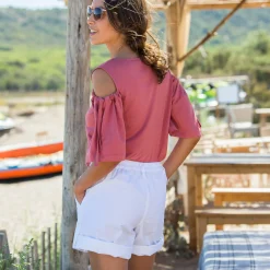 Short<Blancheporte Verstelbare bermuda/short wit