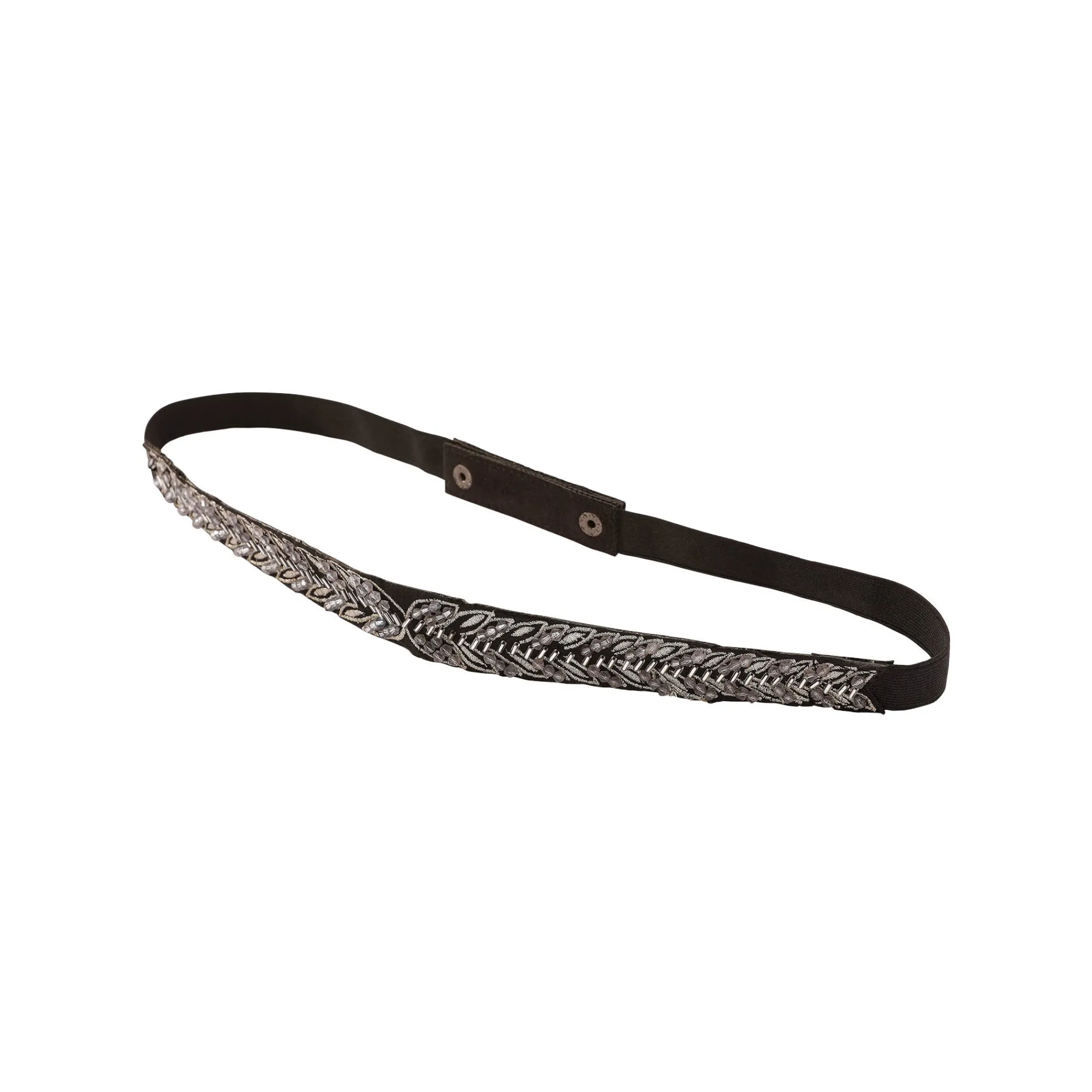 Sieraden En Feestaccessoires|Accessoires En Juwelen<Blancheporte Verstelbare ceintuur met fantasieparels antraciet / zilver