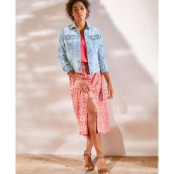 Jas En Mantel<Blancheporte Verwassen jeansjasje bleached