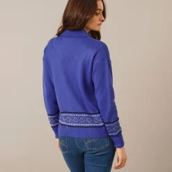 Trui En Vest<Blancheporte Vest met detail in jacquard korenbloem