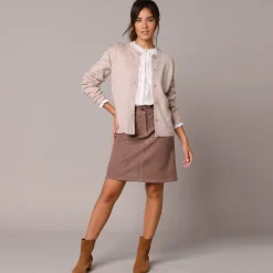 Trui En Vest<Blancheporte Vest met fantasieknopen, zachte touch chiné beige