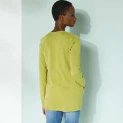 Trui En Vest<Blancheporte Vest met kasjmiertouch mosgroen