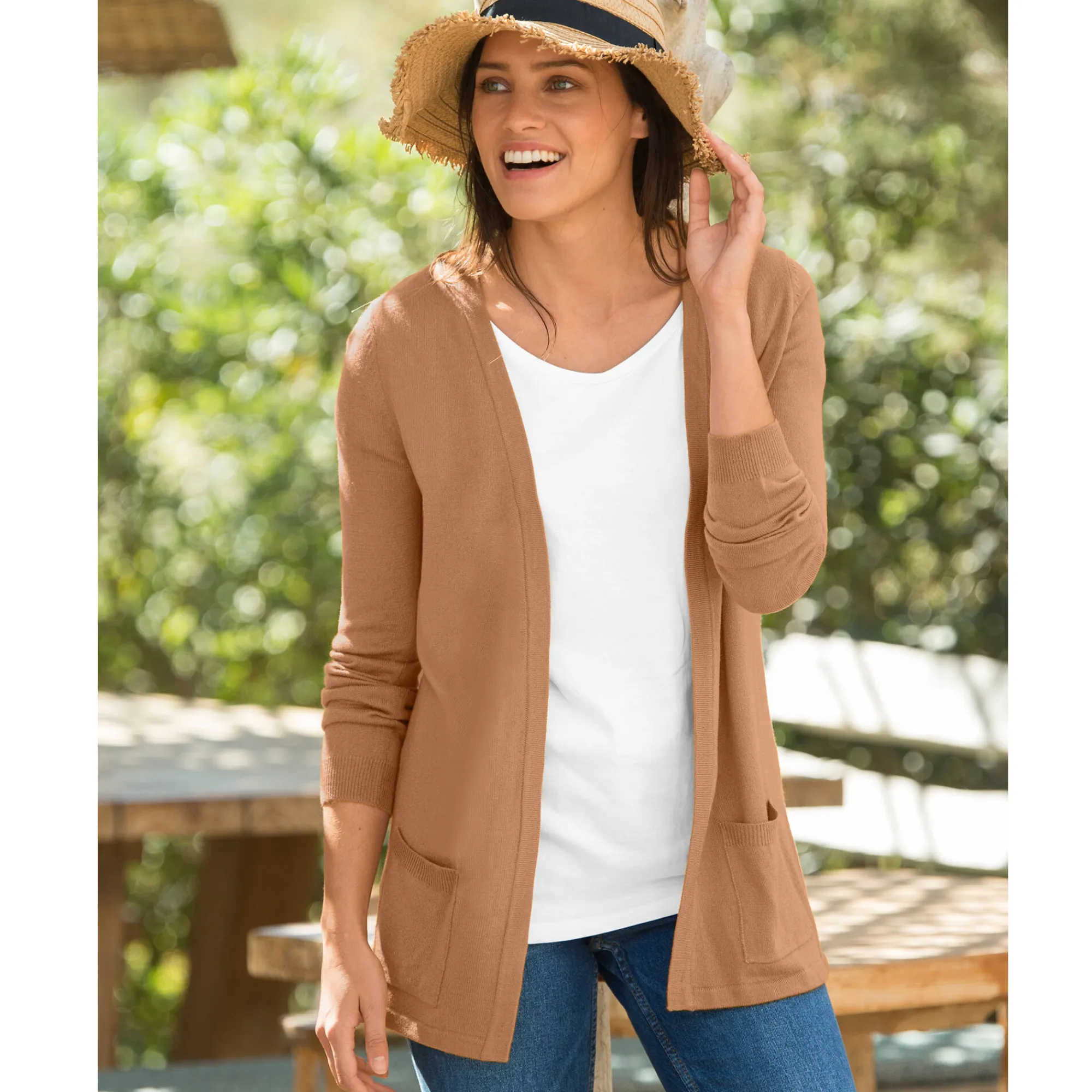 Trui En Vest<Blancheporte Vest met kasjmiertouch hazelnootbruin