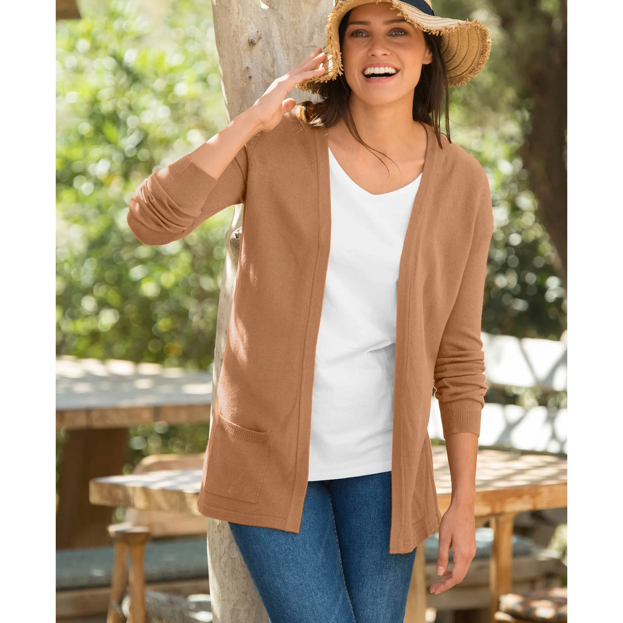 Trui En Vest<Blancheporte Vest met kasjmiertouch hazelnootbruin