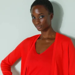 Trui En Vest<Blancheporte Vest met kasjmiertouch rood