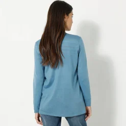 Trui En Vest<Blancheporte Vest met kasjmiertouch grijsblauw