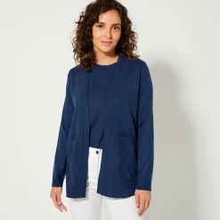 Trui En Vest<Blancheporte Vest met kasjmiertouch marine
