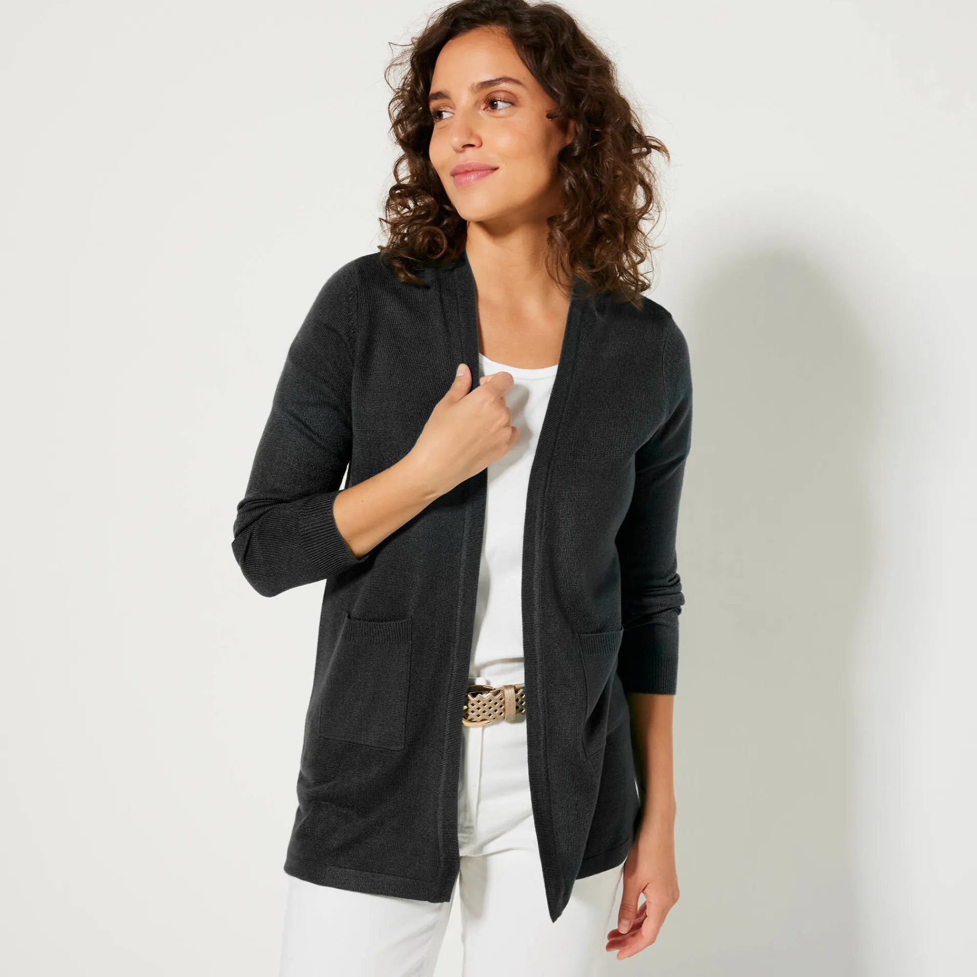 Trui En Vest<Blancheporte Vest met kasjmiertouch zwart