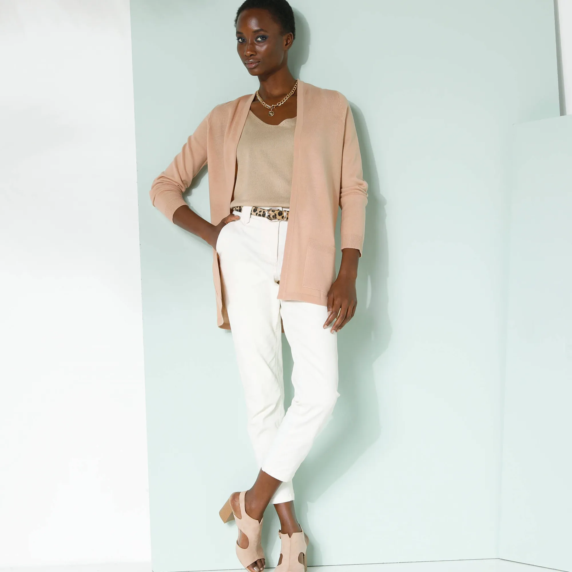 Trui En Vest<Blancheporte Vest met kasjmiertouch beige