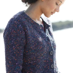 Trui En Vest<Blancheporte Vest met knopen in lusjestricot marine