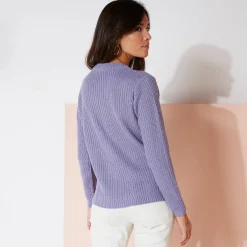 Trui En Vest<Blancheporte Vest met knopen in patenttricot parma