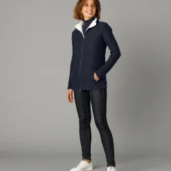 Trui En Vest<Outdoor Collection Vest met rits en pluchevoering, 30% wol marine