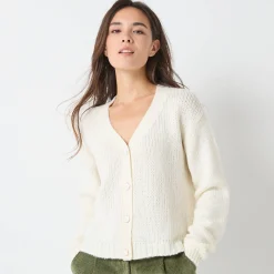 Trui En Vest<Blancheporte Vest met V-hals en knopen ecru