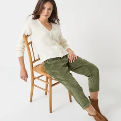 Trui En Vest<Blancheporte Vest met V-hals en knopen ecru